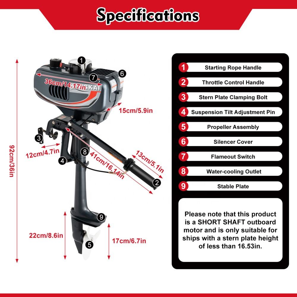 Fishing Boat Outboard Motor - Эксклюзивная распродажа: Новые лодочные моторы HANGKAI