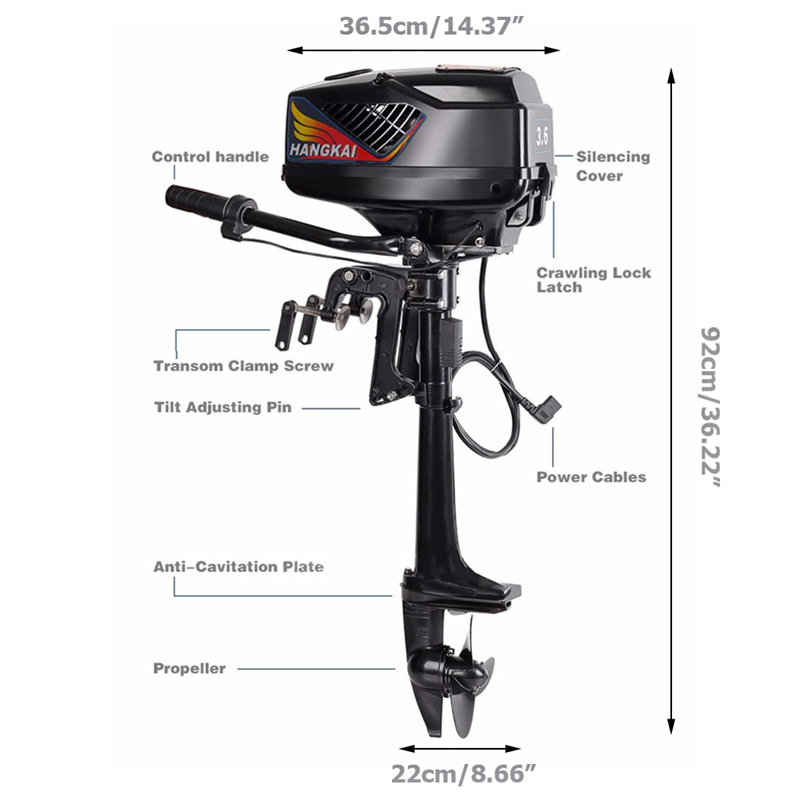 Подвесной электрический двигат – обзор и цена Fishing Boat Outboard Motor